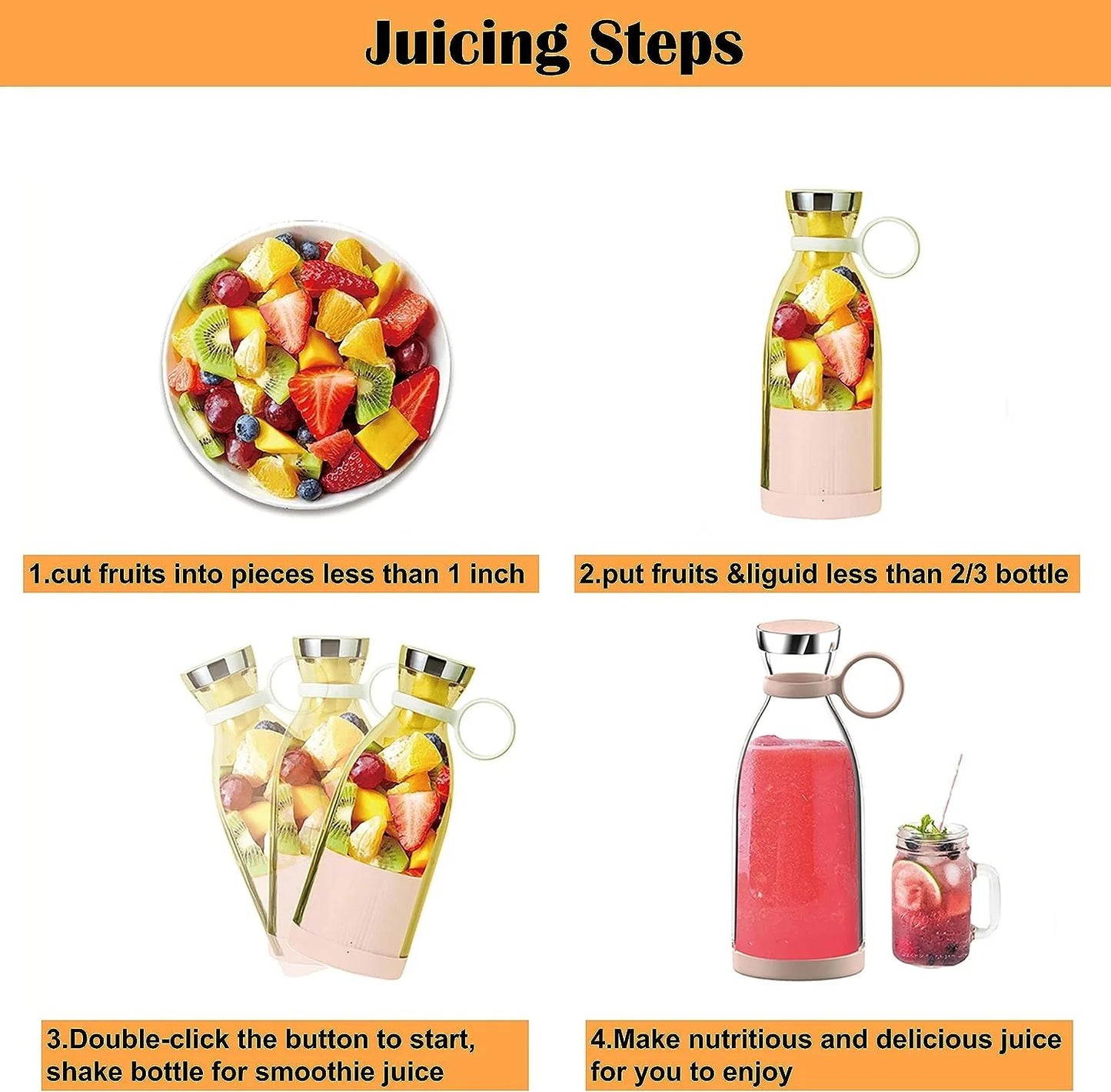 60% Off Today Portable Juicer Bottle