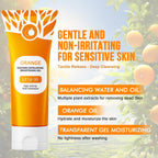 Natural Orange Enzymes Exfoliating Brightening Gel, Deep Cleansing & Moisturising Exfoliating Scrub for Women