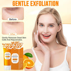 Natural Orange Enzymes Exfoliating Brightening Gel, Deep Cleansing & Moisturising Exfoliating Scrub for Women